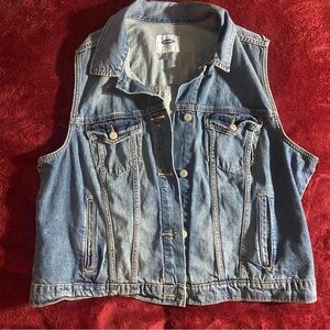 Old Navy Light Blue Denim Vest